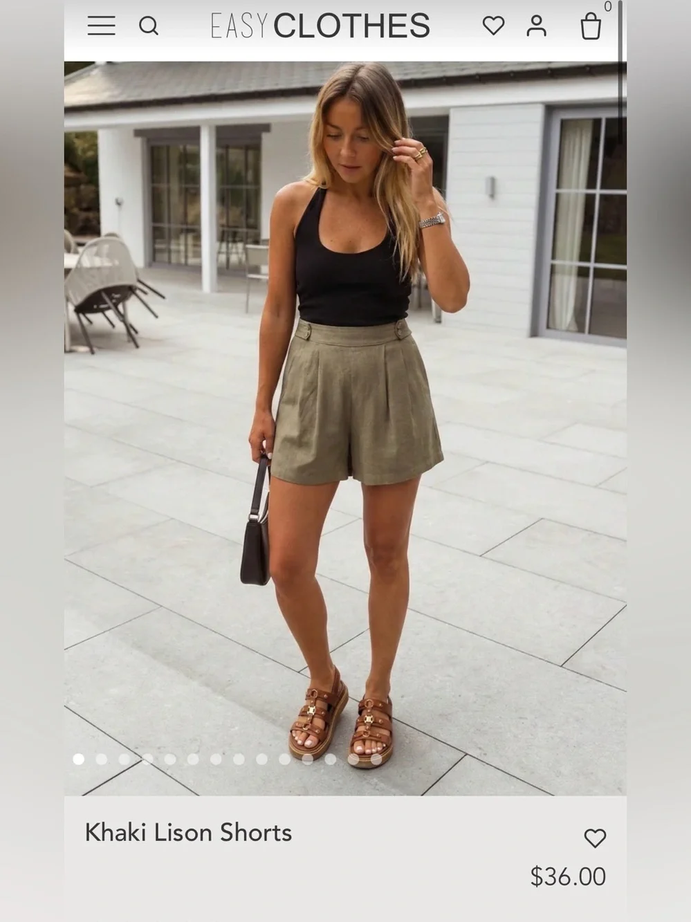 Women’s High-Waist Khaki Shorts